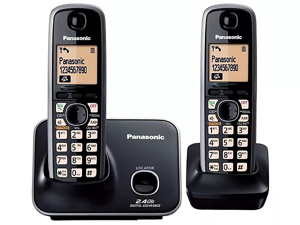 PANASONIC 3712 BLACK DUAL CORDLESS PHONE