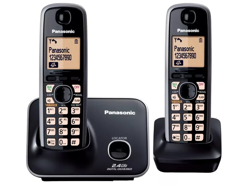 PANASONIC 3712 BLACK DUAL CORDLESS PHONE